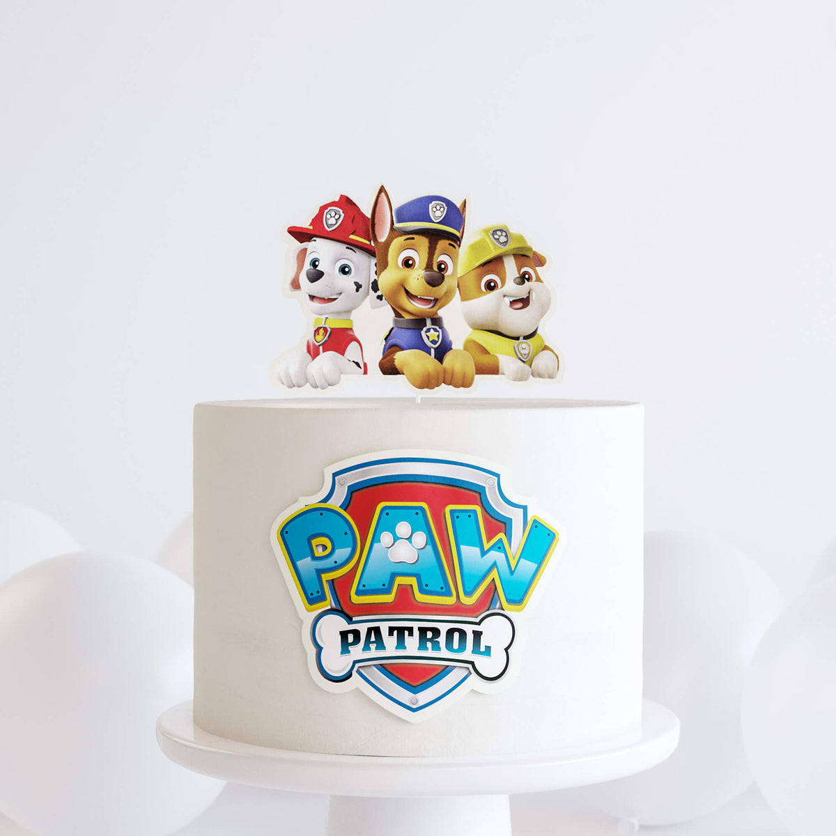 Bolo de aniversário criança Patrulha Pata com mensagem personalizável –  Love In a Cake