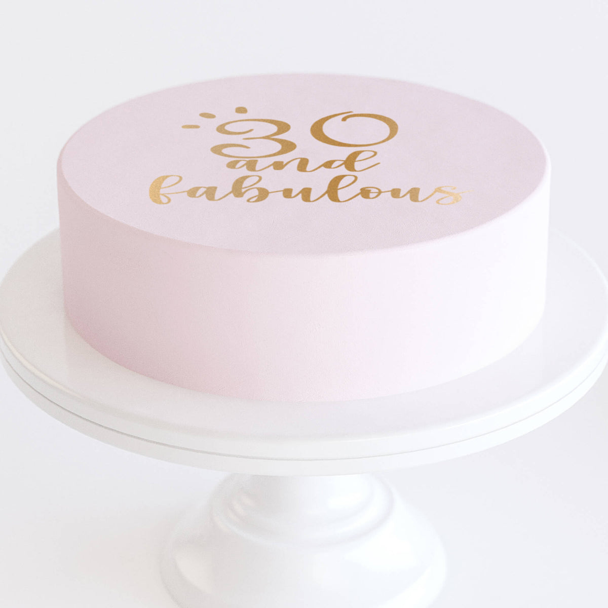 Bolo de aniversário 30 anos rosa com cobertura de açúcar e icing – Love In  a Cake