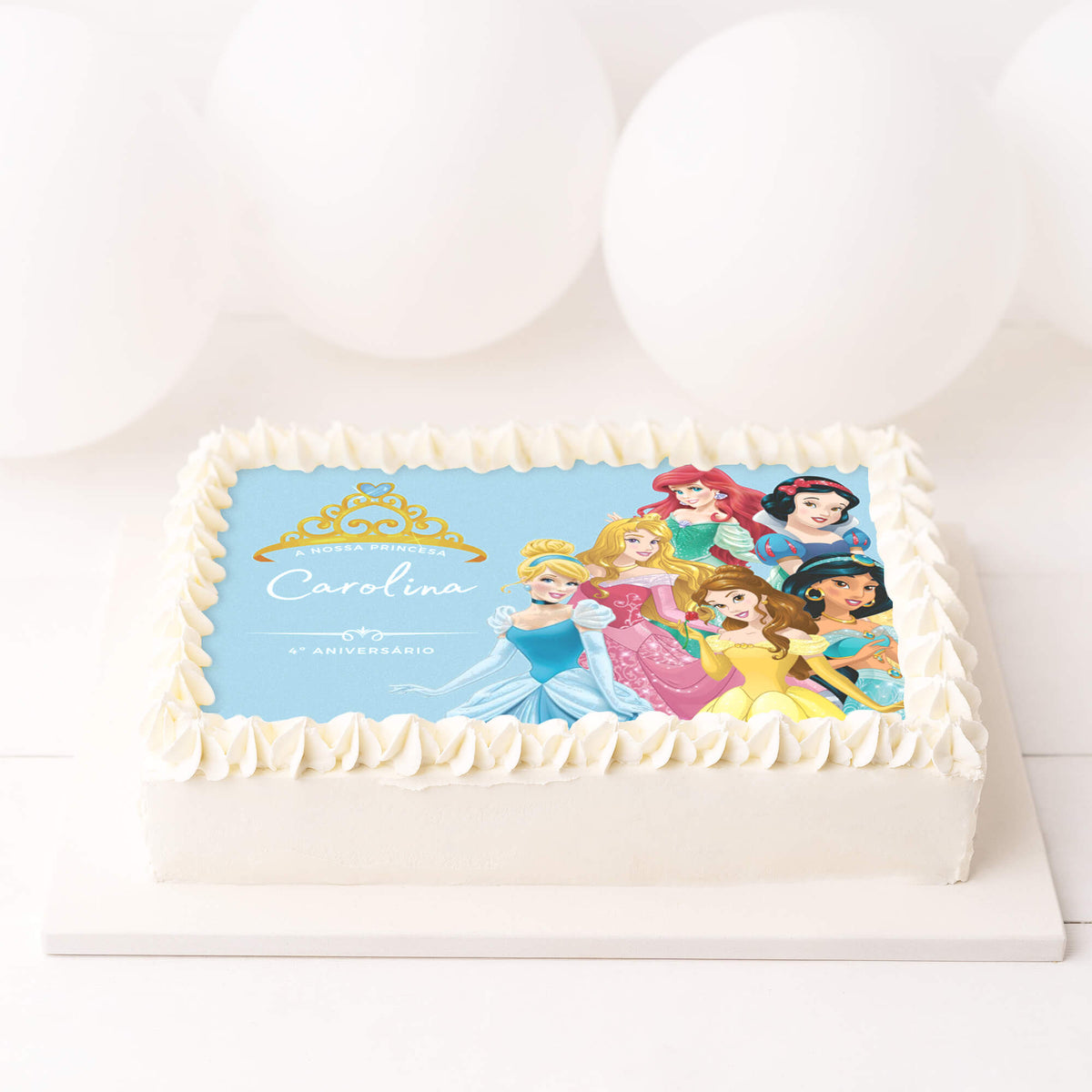Topper de bolo princesas  Bolos de aniversário princesa disney
